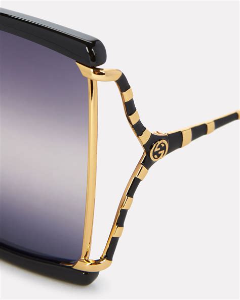 gucci gg oversized butterfly sunglasses black|Gucci women's butterfly 63mm sunglasses.